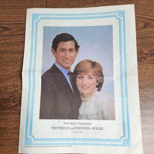 1983 Canadian Royal Visit Newspaper Insert Nova Scotia Diana and Charles